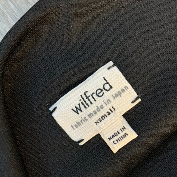 Aritzia Wilfred Tuxedo Pant High fold over Waist Straight Leg Trouser Black XS - Picture 8 of 12